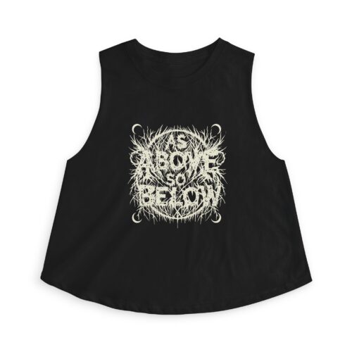Vintage Metal Logo 'As Above So Below' Women's Crop Top
