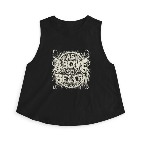 Vintage Metal Logo 'As Above So Below' Women's Crop Top