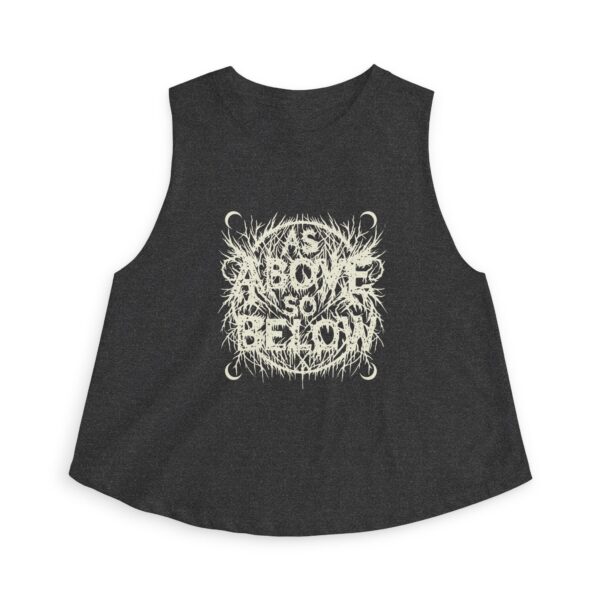 Vintage Metal Logo 'As Above So Below' Women's Crop Top