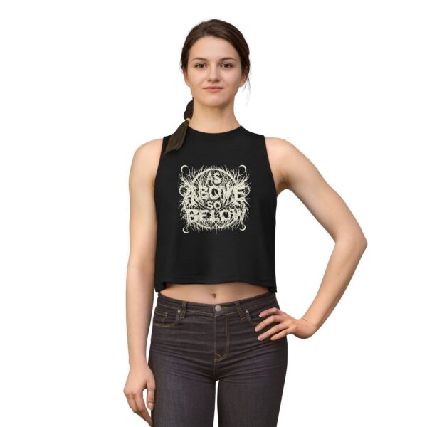 Vintage Metal Logo 'As Above So Below' Women's Crop Top